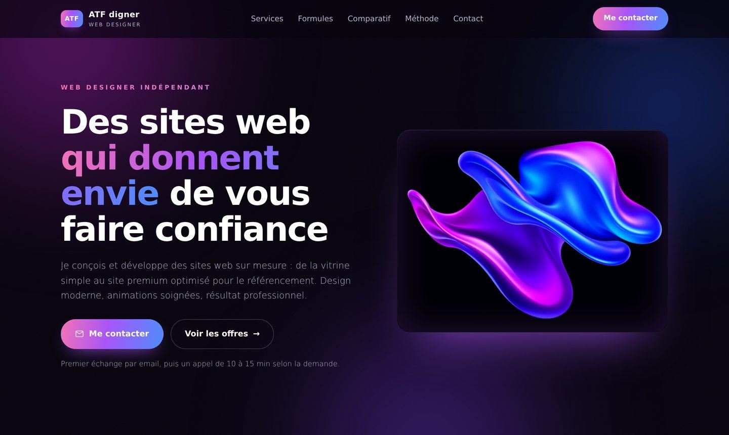Site ATF digner affiché sur un écran d'ordinateur